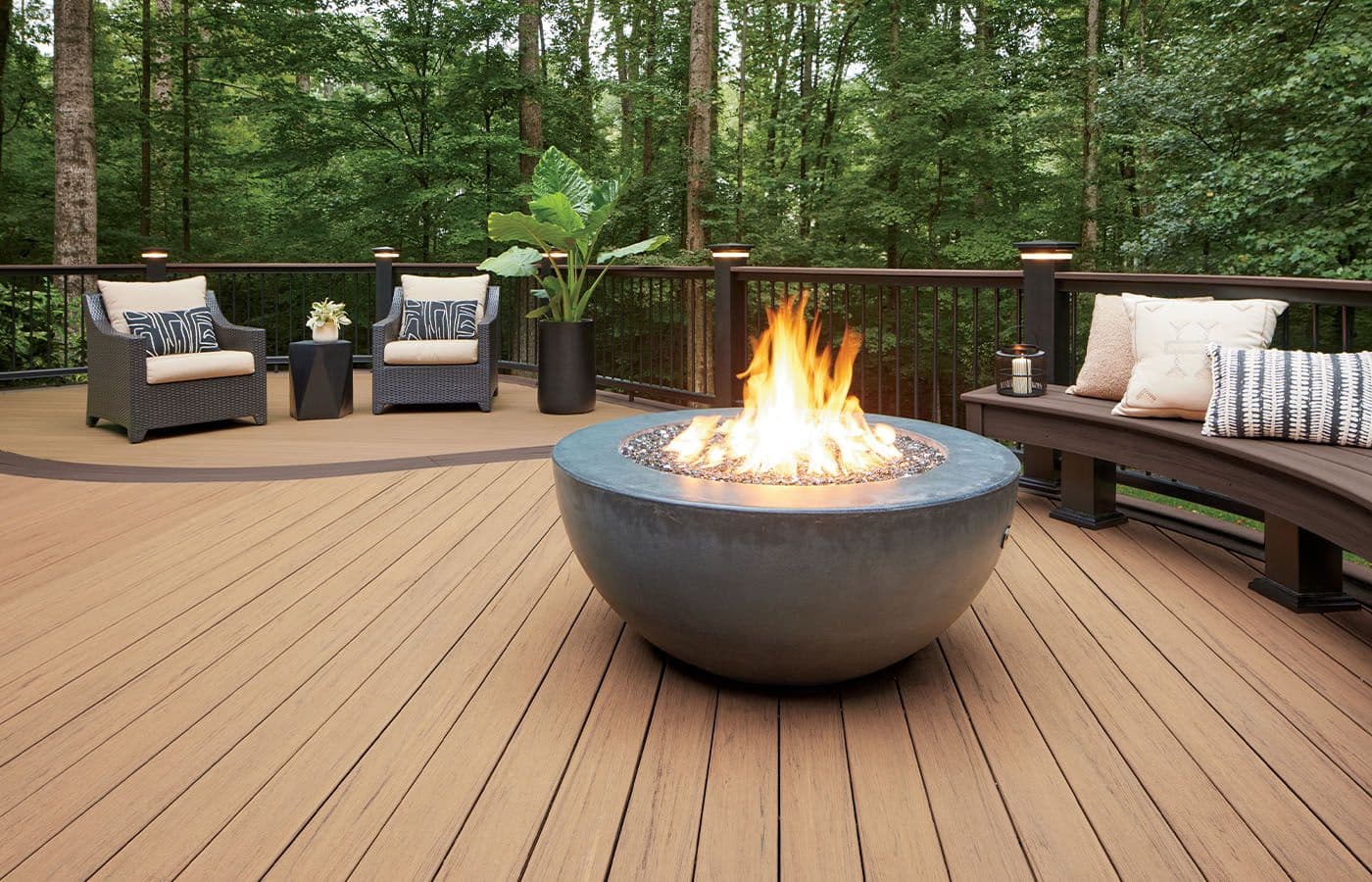 TimberTech deck with fire pit