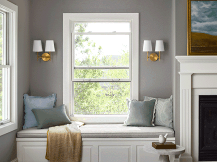 Pella white single hung window